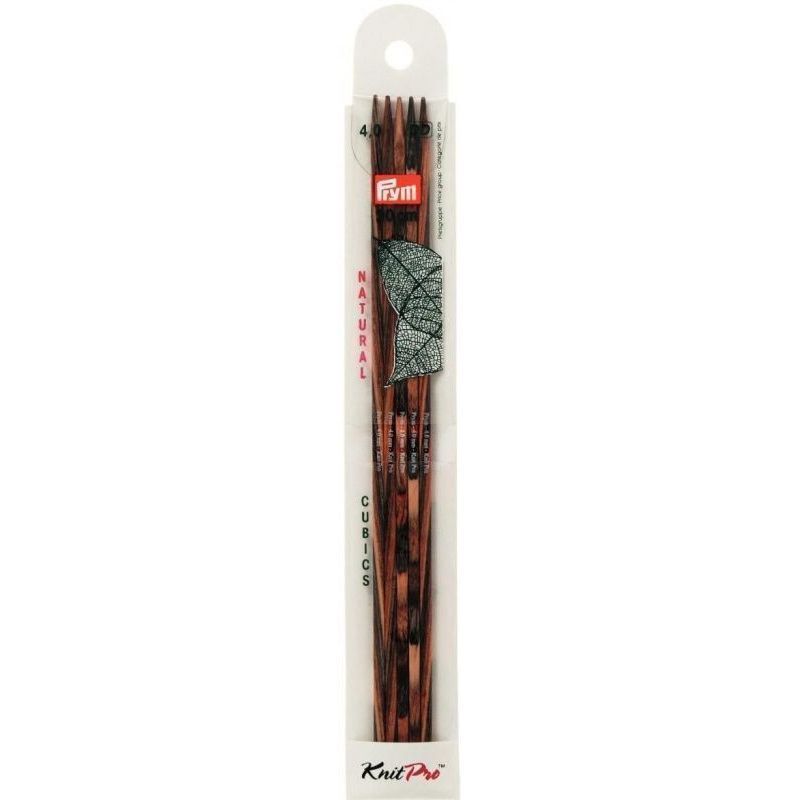 Спицы чулочные "CUBICS NATURAL" (4мм*15см) PRYM 224124