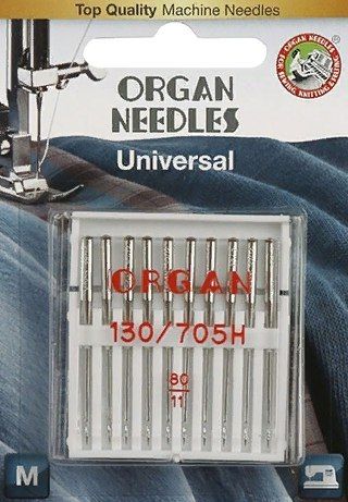 Иглы ORGAN универсальные 10/80 Blister