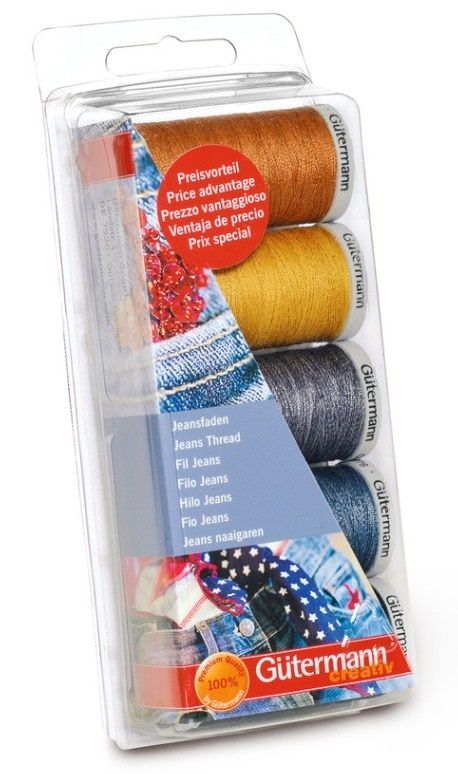 Набор ниток для шитья джинс (5 катушек) Gutermann 731323-1