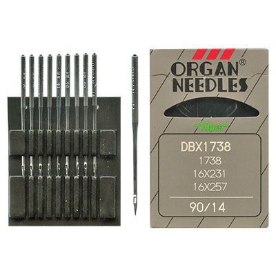 Иглы Organ DBx1(1738) LR/90 10 шт. для кожи 
