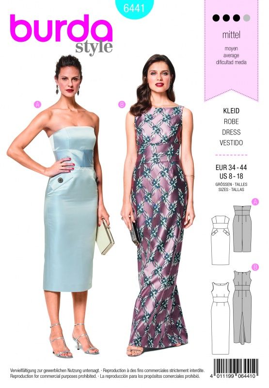 Выкройка Burda 6441 - Платье