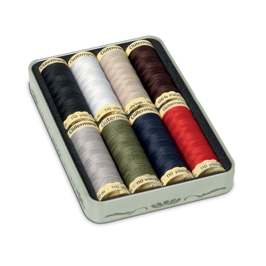 Набор ниток Sew-All 100м (8 катушек) в жестяной коробке серия Nostalgic Gutermann 640950