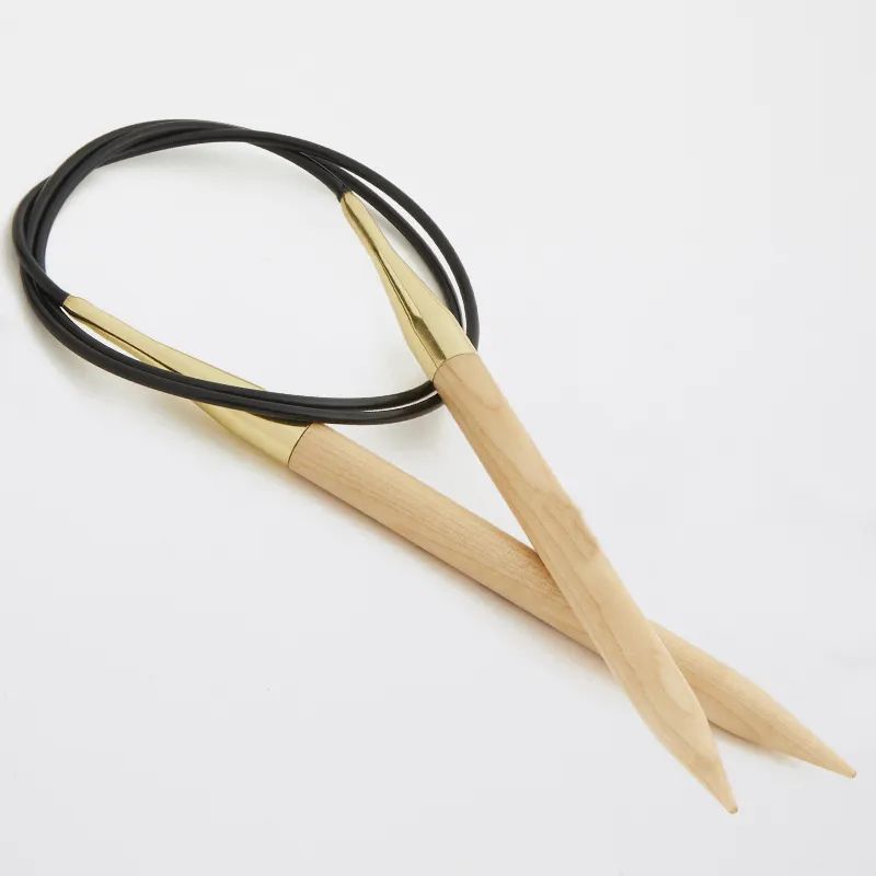 Спицы круговые "Basix Birch" 12 мм/80 см, береза, натуральный, KnitPro, 35338