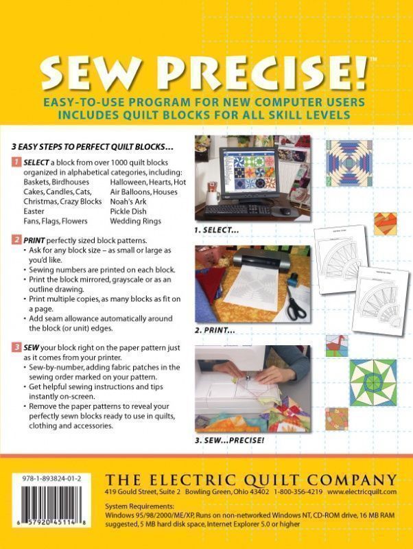 Программа для начинающих Electric Quilt "Sew Precise!" Collection 1&2 A-SP012