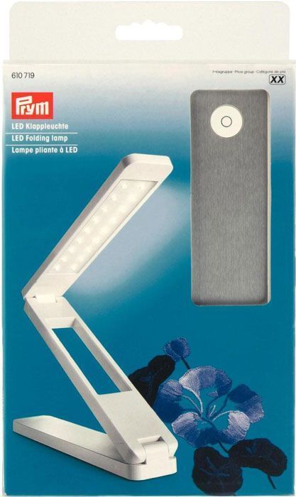 Складная светодиодная лампа 18*4*3см (в сложенном сост) белый/серебристый PRYM 610719