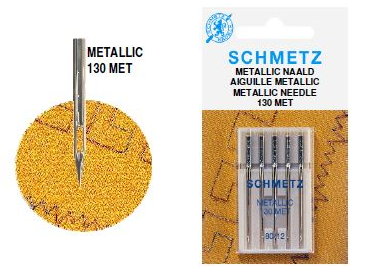 Иглы для металлизированных нитей Schmetz 130 MET NM 80, 5 шт