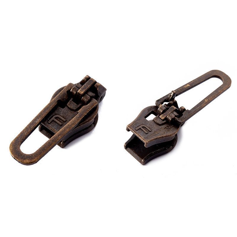 Сменный бегунок для пластиковых молний, размер 5, цвет бронзовый Hemline 167.01.BR