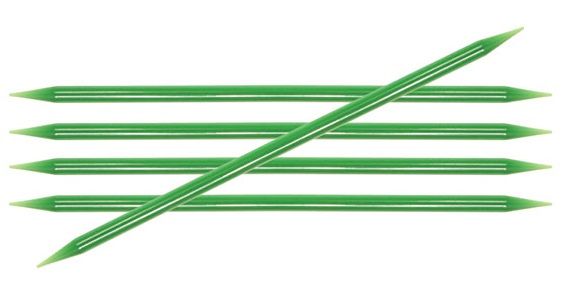 Спицы чулочные "Trendz" 9мм/20см, акрил, зеленый KnitPro 51029
