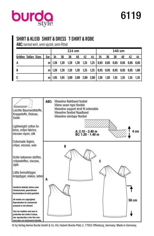 Выкройка Burda 6119