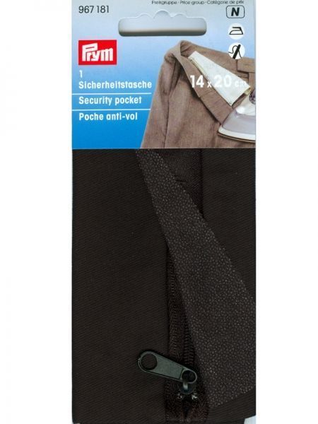 Потайной карман, цв.черный (17*14 см) PRYM 967181