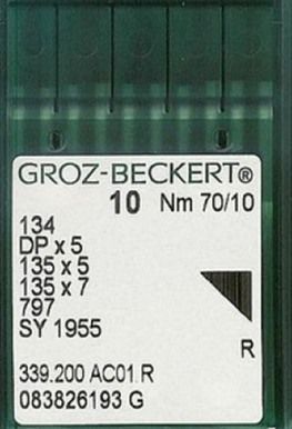 Игла Groz-beckert DPx5 (134) № 70/10 10шт