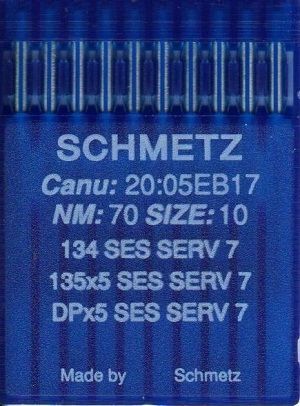 Иглы Schmetz DPx5 (134) для трикотажа SES SERV7 №70 10 шт