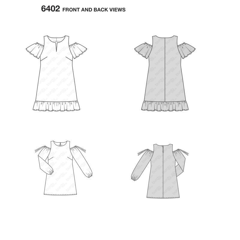 Выкройка Burda 6402 - Платье
