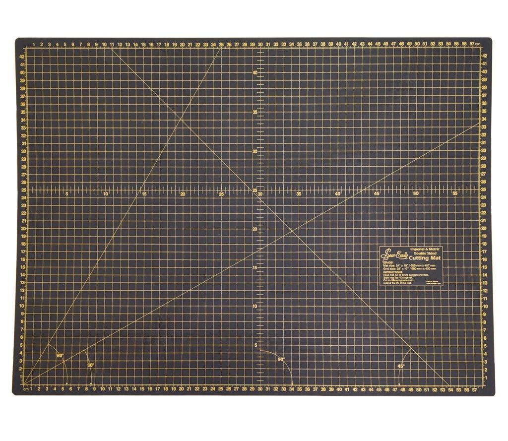 Мат для раскройного ножа двусторонний 609x457мм, 24"x18", чёрный Hemline Gold 4091.HG