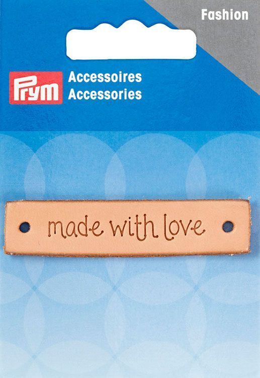 Эмблема "made with love" 60*13мм для пришивания PRYM 403797