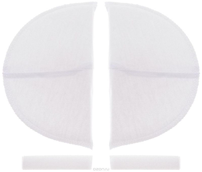 Плечевые накладки с липучкой для втачных рукавов, 15 х 10 см (средний), белый Hemline 902.M                   