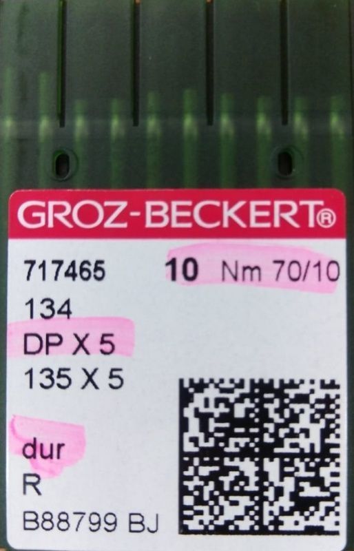 Игла Groz-beckert DPx5 GEBEDUR (134) № 70/10 10 шт