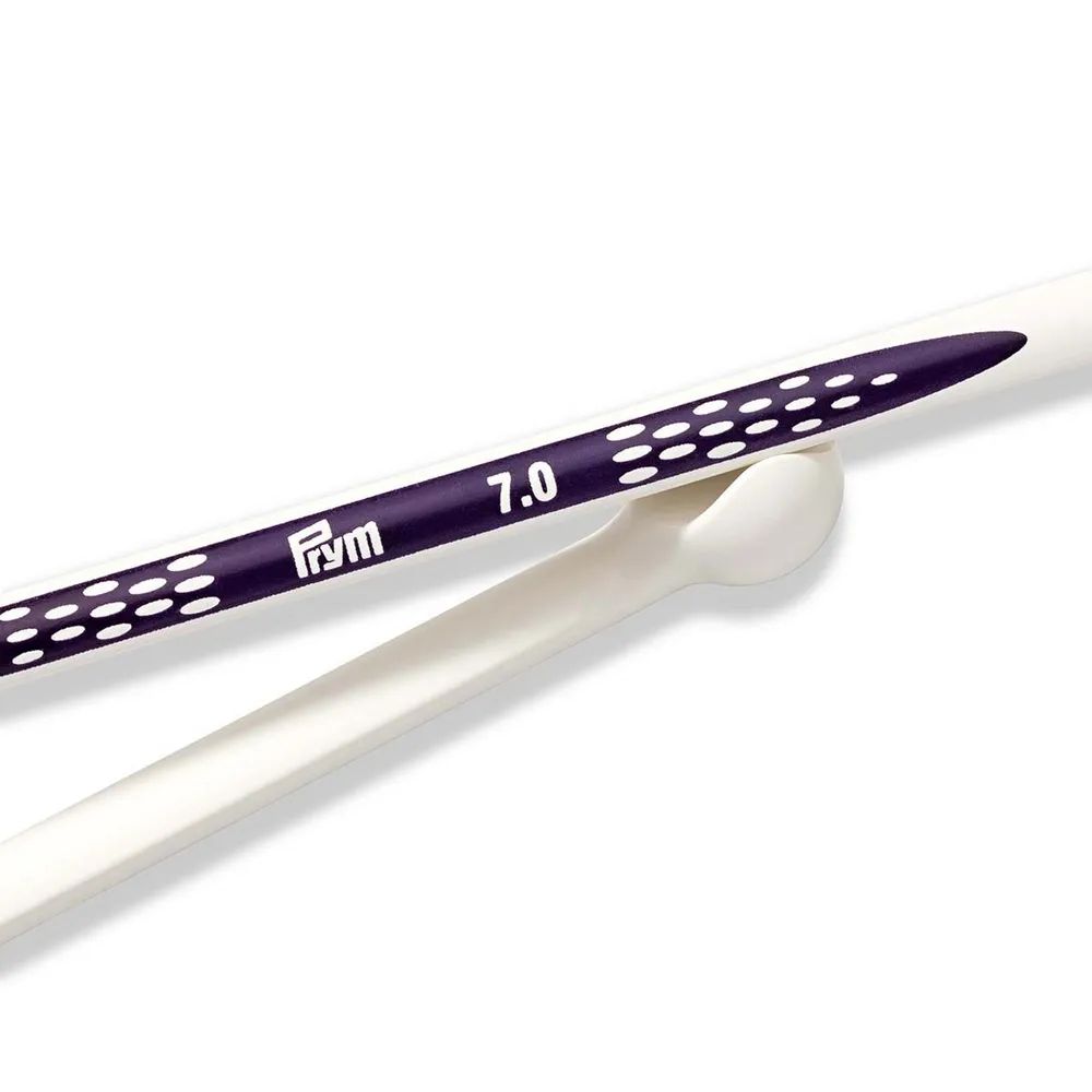 Спицы прямые "prym.ergonomics" 7мм/35см, high-tech полимер, алебастровый белый, 2шт в упаковке PRYM 190360