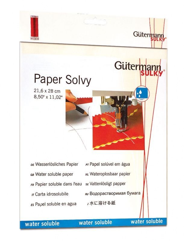 Водорастворимая бумага 21,6*28 см Gutermann 710210
