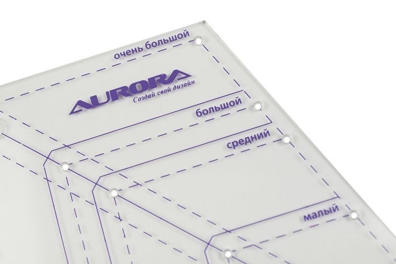 Линейка для пэчворка Aurora для изготовления "звездных блоков" AU-614M