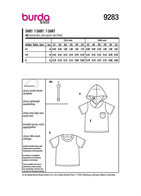 Выкройка Burda 9283