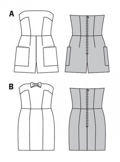 Выкройка Burda 7233-Платье, Комбинезон