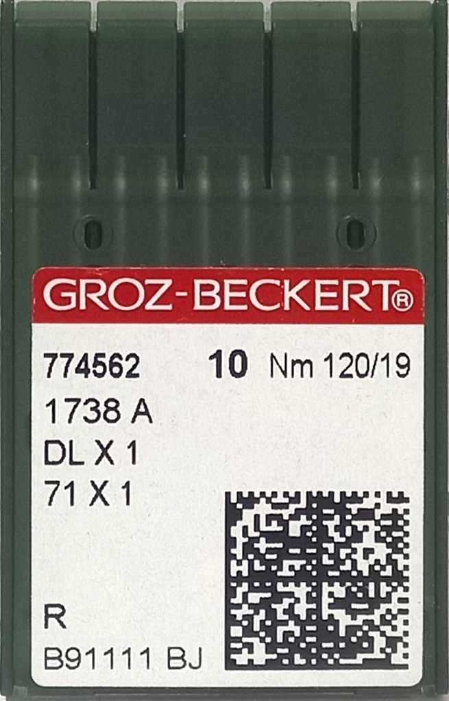 Игла Groz-beckert DBx1 (1738A/DLx1) № 120/19 10 шт