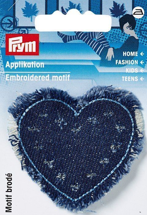 Термоаппликация "Сердечко с цветами и бахромой" 55*55мм Prym 925611