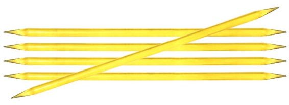 Спицы чулочные "Trendz" 6мм/15см, акрил, желтый KnitPro 51007