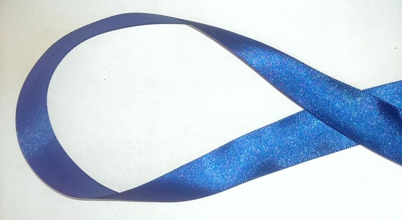 Лента "Атласная", цв.сапфировый (2,5см*1м) арт.054a1