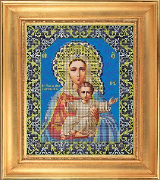 Набор для вышивки бисером "Икона Божией Матери" Леушинская 29x35см арт.И 010