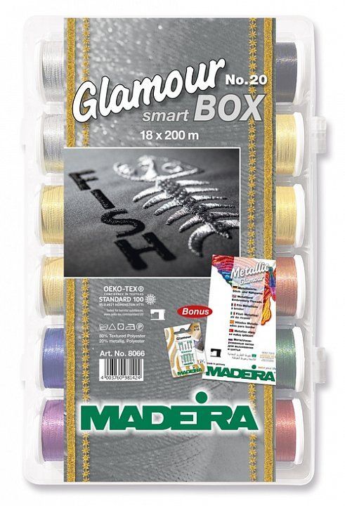Набор Smartbox Glamour №20 18*200м , иглы, карта цветов Madeira 8066