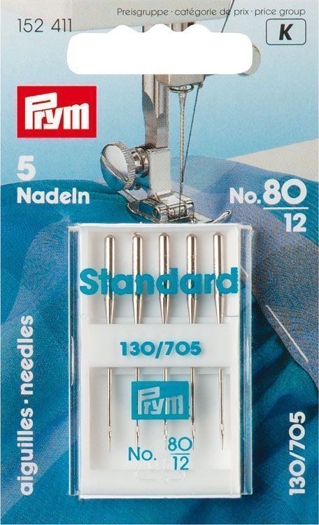 Иглы для швейных машин с плоской колбой №80(5 шт) PRYM 152411
