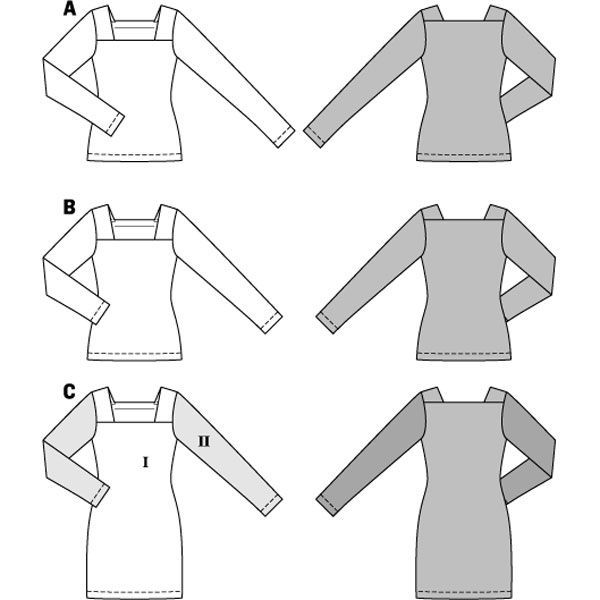 Выкройка Burda 6722-Платье, Кофта