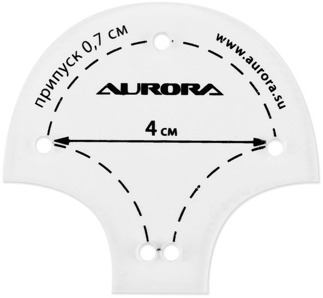 Линейка для пэчворка Черепица 4 см Aurora AU-6185
