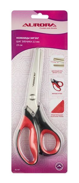 Ножницы универсальный зигзаг (3,5мм) Aurora AU 491 22см