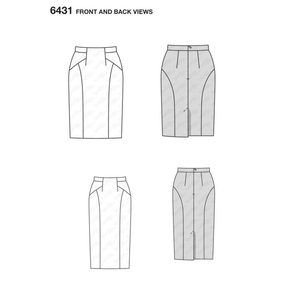 Выкройка Burda 6431 - Юбка