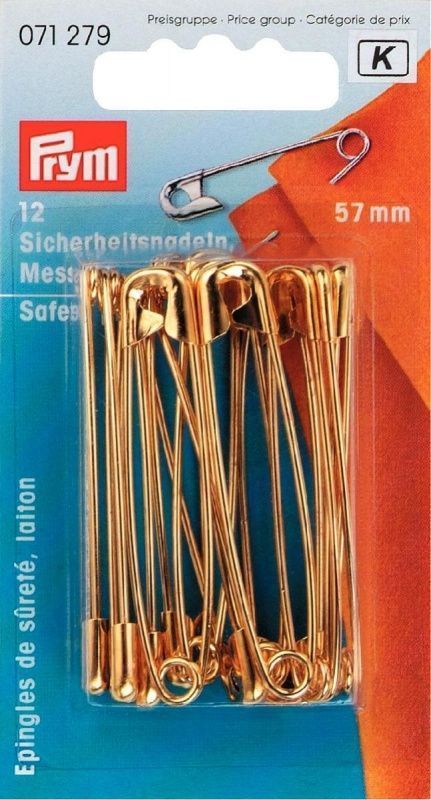 Булавки английские (латунь)  57 мм PRYM 071279