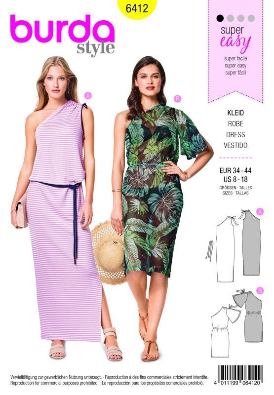 Выкройка Burda 6412 - Платье