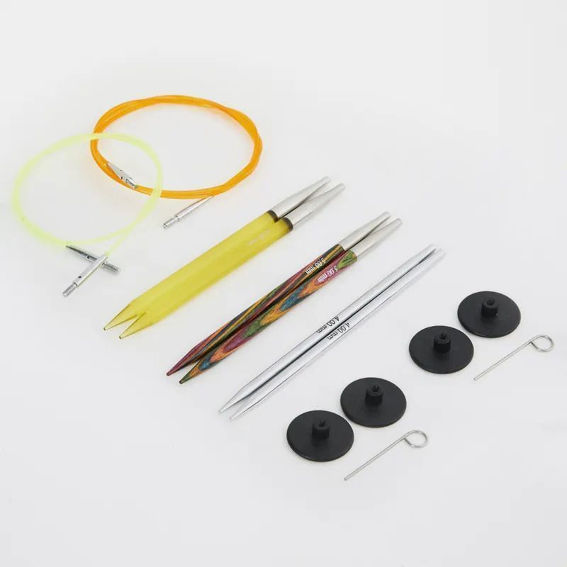 Набор KnitPro "Set-I" съемных спиц 4мм, 5мм, 6мм  с тросиками 60см, 80см,"Special Sets", 20621