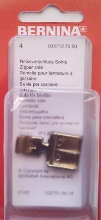 Лапка Bernina  №4 для вшивания молнии 330-380