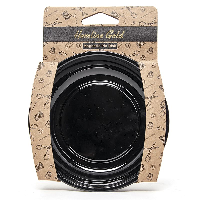 Игольница магнитная "Блюдце", цвет чёрный, без булавок Hemline Gold 279.MD.HG