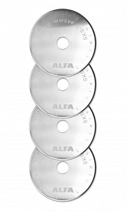 Лезвие прямое 45 мм, 4шт/уп ALFA AF-RB-45