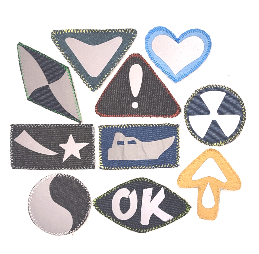 Термоаппликация светоотражающая, в ассортименте, 1 шт.