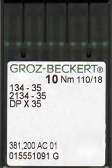 Игла Groz-beckert DPx35 (134x35) №110/18 10 шт.