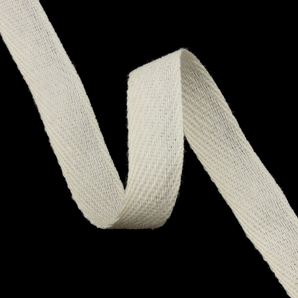 Лента киперная суровая белая 15 мм х 1м к1151