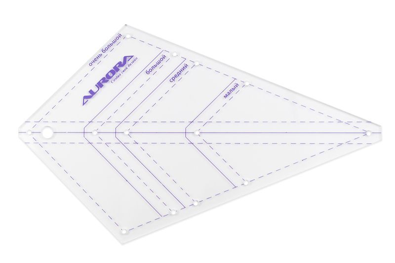 Линейка для пэчворка Aurora для изготовления "звездных блоков" AU-614M