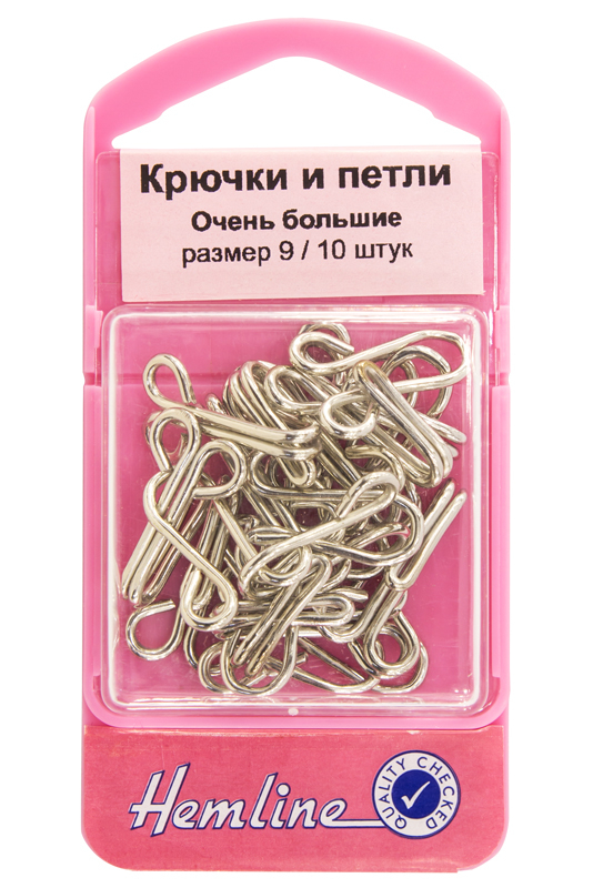 Крючки и петли №9,цв.никель (10 шт) Нemline 400.9 Крючки и петли №9,цв.никель (10 шт) Нemline 400.9