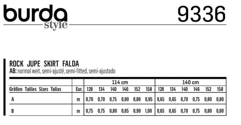 Выкройка Burda 9336