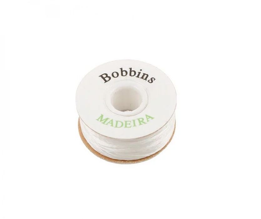 Нижняя нить Madeira Bobbins № 150, 120м x 1 шт, белая.
